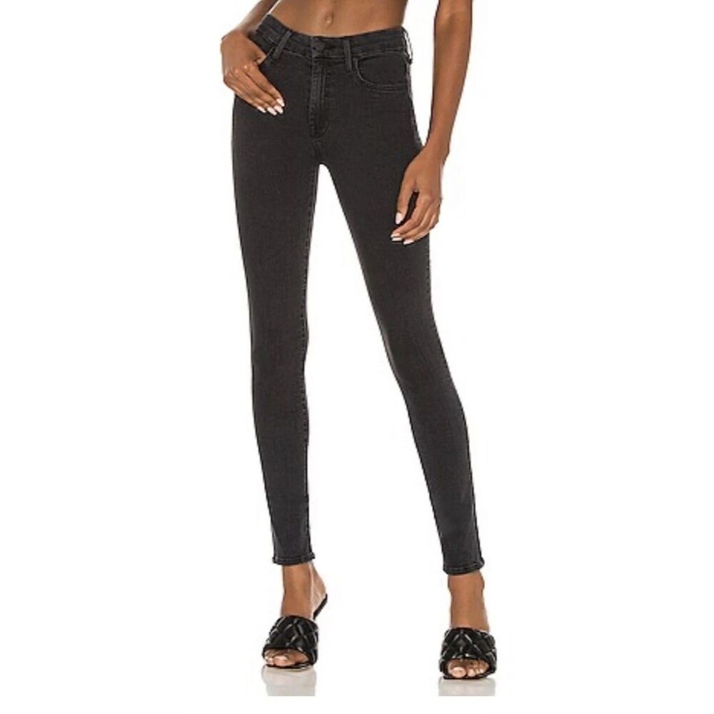 MOTHER The Looker High Waisted Dancing in the Dark Denim Jeans Black Size 28